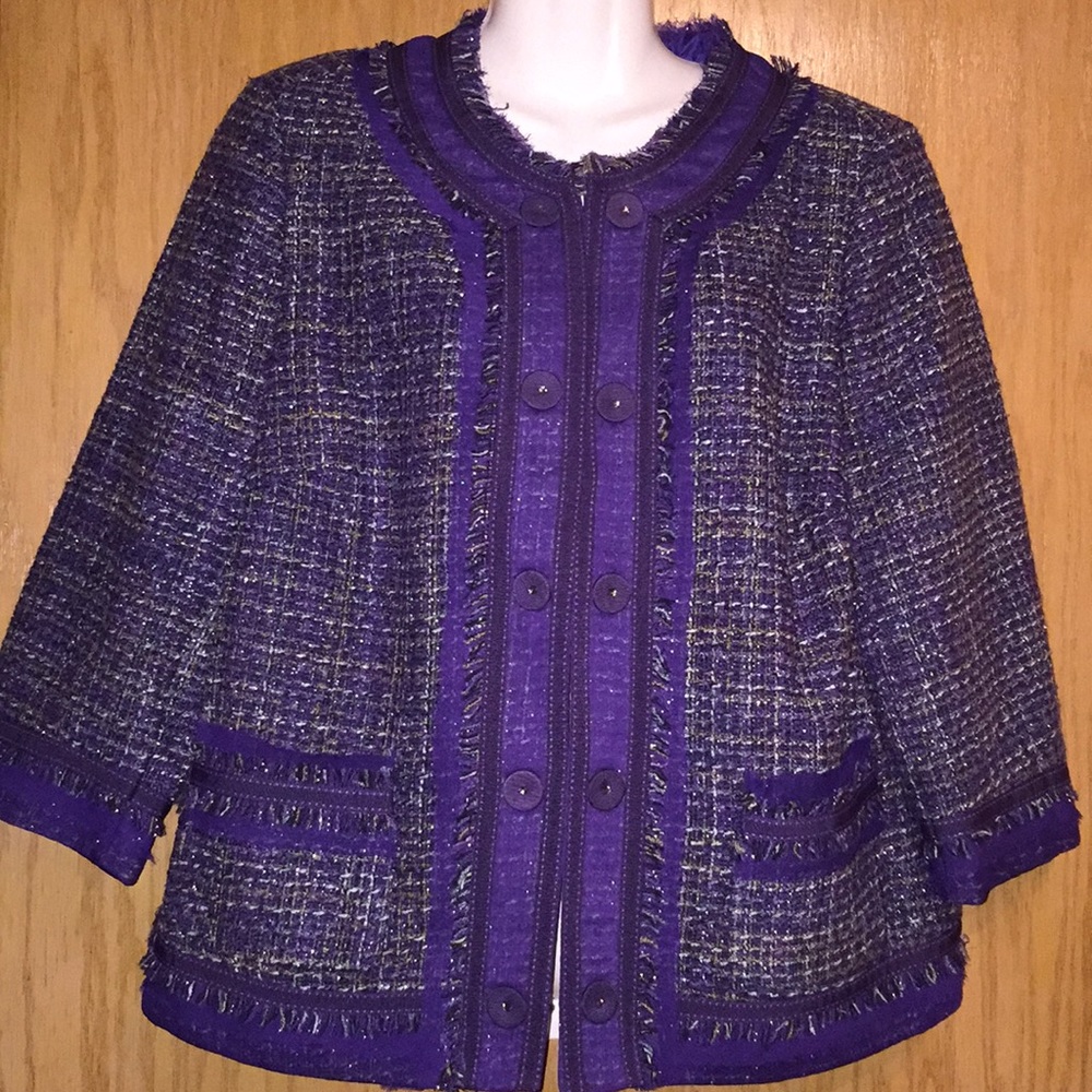 Chic Purple Cameel 3/4 Jacket